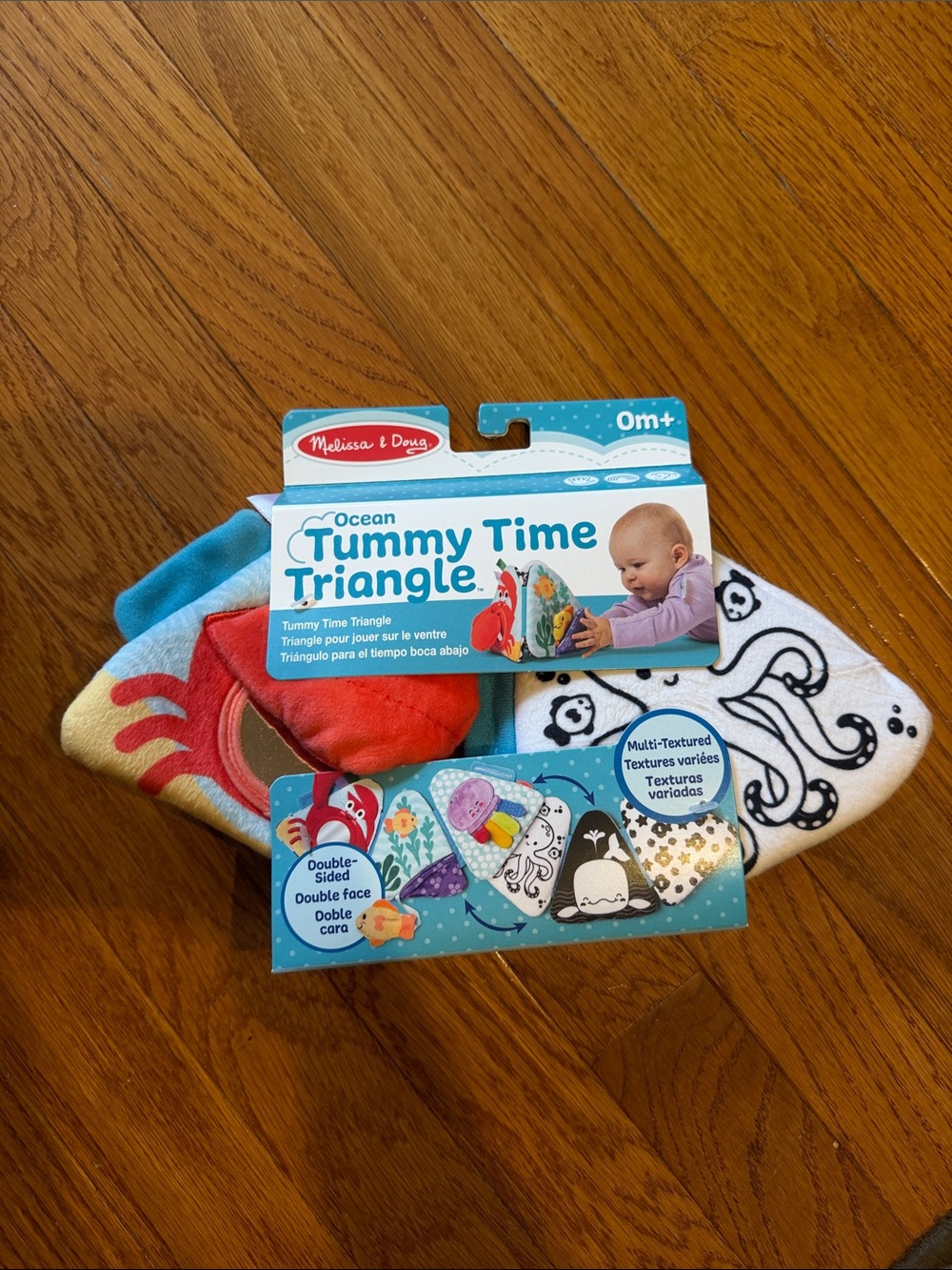 Melissa & Doug Tummy Time Triangle - Blue, Red, White